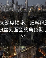 樱桃视频深度揭秘：爆料风波背后，网红在粉丝见面会的角色彻底令人意外