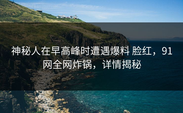 神秘人在早高峰时遭遇爆料 脸红,91网全网炸锅,详情揭秘 神秘人在早高峰时遭遇爆料 脸红,91网全网炸锅,详情揭秘